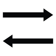 Wall Mural - Black vector arrow icon Vector illustration design. Right direction and left direction arrow icon. eps file 115.