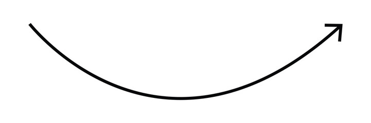 Wall Mural - Thin Long curved hand drawn arrow vector icon for web site design, logo, app, UI. arrow indicated the direction symbol. Vector illustration. Eps file 118.