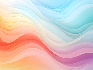 Wall Mural - Pastel tones abstract gradient waves background 