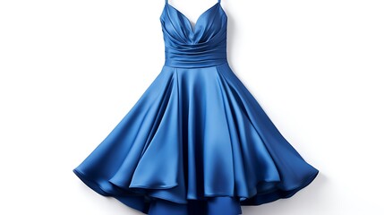 blue dress isolated on white background