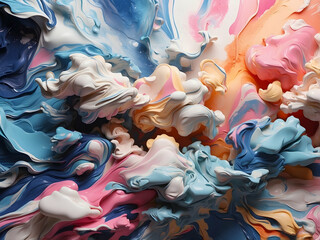 Wall Mural - Colorful fluid abstract painting texture