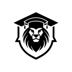 Poster - Golden Lion Head Logo - Simple Vector Art Design