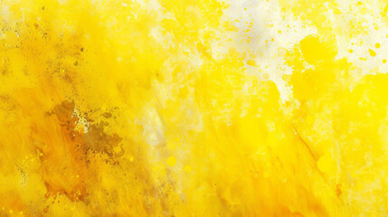 Wall Mural - A yellow background with splatters of paint