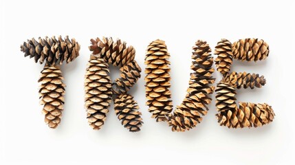 Canvas Print - Verification and Reality symbol created in Large Pinecone Letters.