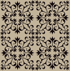 Canvas Print - seamless damask wallpaper