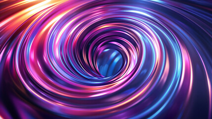Poster - A spiral of purple and blue colors with a hole in the middle. The colors are bright and vibrant, creating a sense of movement and energy