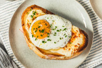 Poster - French Croque Madame Sandwich