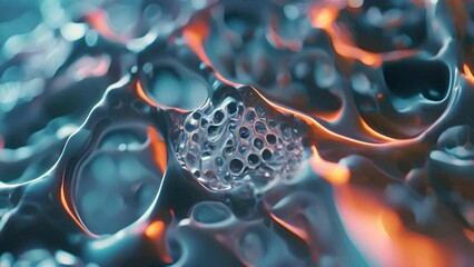 Poster - A detailed image of human skin cells, highlighting their complex shapes and connections.
