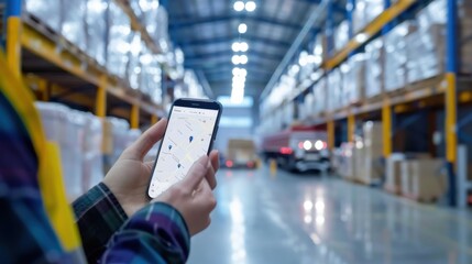 Poster - Real-time tracking information displayed on a customer's smartphone.