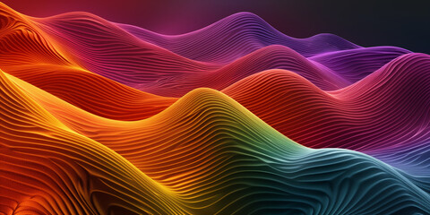 Wall Mural - Colorful smooth waves. Abstract colorful wavy background