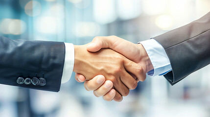 Poster - Two professionals sealing a deal with a handshake