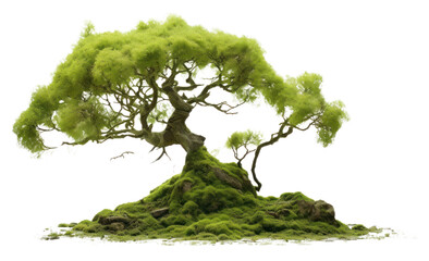 Sticker - PNG Beautiful moss tree bonsai nature plant. AI generated Image by rawpixel.