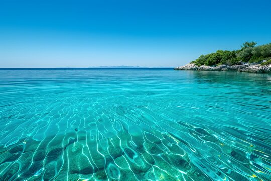 Exotic destination with beautiful blue sea