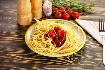 Wall Mural - Italian pasta spaghetti with tomato