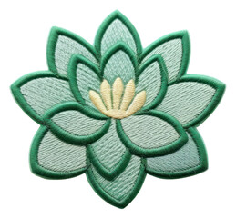 Poster - PNG Felt stickers of a single lotus accessories embroidery accessory.