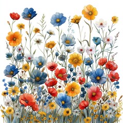 Wall Mural - flowers in the field