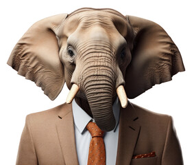 Sticker - PNG Elephant animal wildlife portrait.