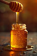 © Agnieszka - Jar of Honey with Dripping Honey
