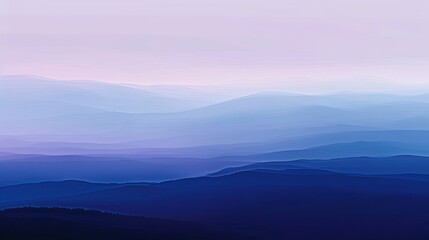 Canvas Print - Soothing blues and purples gradient twilight horizon