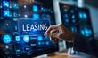 © Bartek - Corporate Business Executive Interacting with a Leasing Concept on a Virtual Screen via Laptop