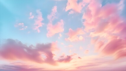 Blurry image of clouds in pink and blue background