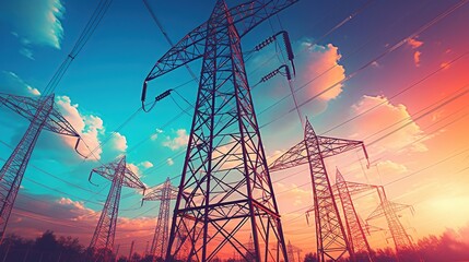 electricity transmission towers