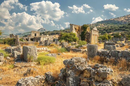 Ancient city of Gournia, known for its grand houses and historical significance 