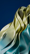© ADDICTIVE STOCK - Abstract 3D Car Paint Waves in Blue and Green