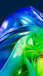 © ADDICTIVE STOCK - Abstract 3D car paint waves in vibrant colors