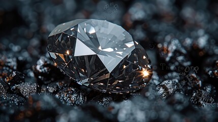 Diamond Sparkle on Black Background