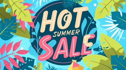 Summer sale promotion advertisement vector design template for flier, poster, website, business
