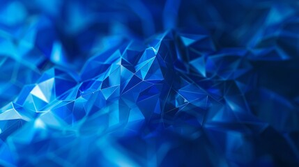 Wall Mural - blue low poly technology blur background, 16:9