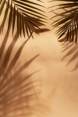 Wall Mural - palm tree on the beach