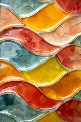 Wall Mural - colorful 3d shapes