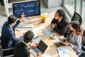 Poster - business data dashboard provide business intelligence analytic for marketing strategy planning snugl