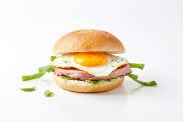 Poster - Breakfast Sandwich With Ham and Egg