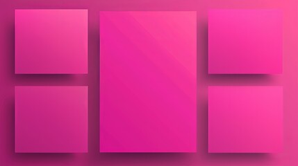 Wall Mural - Viva magenta gradient background set. Backdrop gradient design for poster, presentation, website. isolated on a solid magenta background. Illustrations