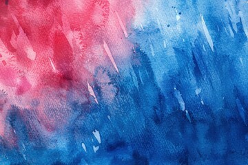 Wall Mural - Blue and red gradient watercolor stroke texture - generative ai