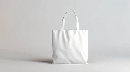 White Cotton Tote Bag. An Eco-Friendly Choice with a Minimalist Background