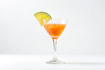 Poster - Orange cocktail with lime garnish