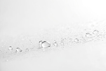 Poster - Water Droplets on a White Surface