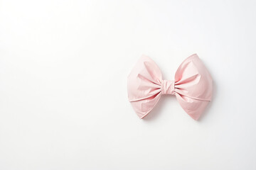 Sticker - Pink Bow on White Background