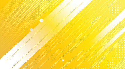 Poster - Yellow and white background flat line art