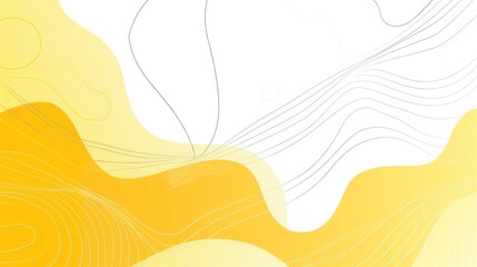 Poster - Yellow and white background flat line art