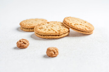 Poster - Closeup of Cookies on White Surface