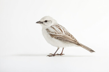 Wall Mural - White Bird on White Background