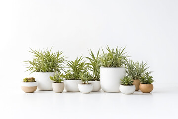 Sticker - Minimalist Green Plants in White Pots