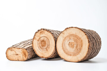 Canvas Print - Three Tree Logs with Rings Visible