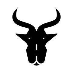 Sticker - Impala head icon. black fill icon