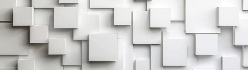 Fototapete - Subtle white backgound composed out of squares